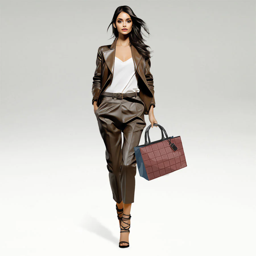 Sofia Mini Tote Multi Suede Brown - Image 7